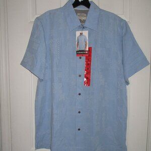 Quiksilver Waterman Mens S/S Blue Casual Shirt NWT - Size Medium